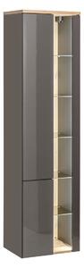 Comad Koupelnová závěsná skříňka vysoká Bahama 800 2D šedý grafit/dub votan
