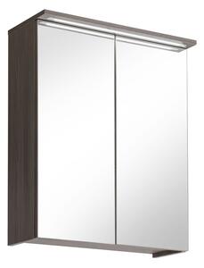 Comad Závěsná koupelnová skříňka se zrcadlem Cosmo 2 840 2D avola/bílý lesk
