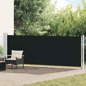 Zatahovací boční markýza / zástěna 140 x 600 cm černá 313369