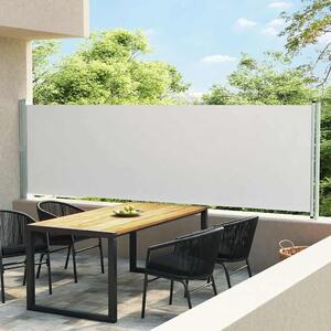 Zatahovací boční markýza / zástěna 140 x 600 cm krémová 313370
