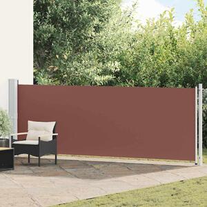 Zatahovací boční markýza / zástěna 140 x 600 cm hnědá 313374
