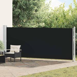 Zatahovací boční markýza / zástěna 600 x 160 cm černá 313375