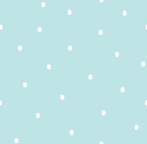 Tyrkysová papírová tapeta s puntíky / skvrnami, 460-1, Pippo, Ichwallcoverings ROZBALENO