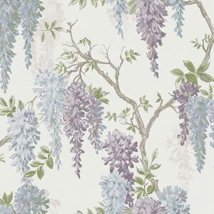 Vliesová tapeta na zeď, květy vistárie, 113356, Laura Ashley Signature ROZBALENO