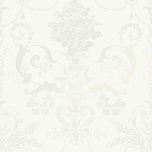 Zámecká vliesová tapeta na zeď, bílo- šedá, 113382, Laura Ashley Signature ROZBALENO