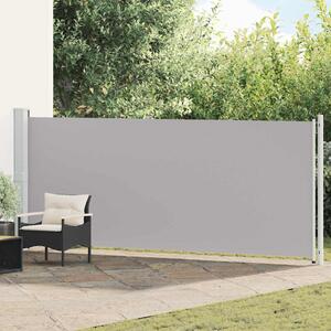 Zatahovací boční markýza / zástěna 614 x 160 cm šedá 313379