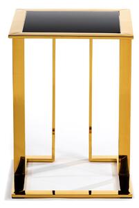 DekorStyle Odkládací stolek Sawa 40 cm zlato-černý