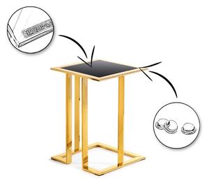 DekorStyle Odkládací stolek Sawa 40 cm zlato-černý