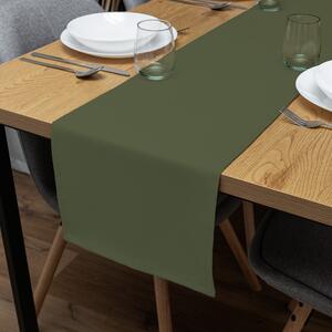 Biante Dekorační běhoun na stůl Rongo RG-081 Tmavý olivově zelený 20x120 cm