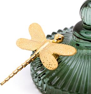 AmeliaHome Šperkovnice Dragonfly I lahvově zelená
