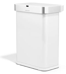 Simplehuman bezdotykový odpadkový koš SENSOR, 58 L, hlasové ovládání, bílá ocel