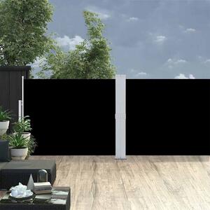Zatahovací boční markýza / zástěna 140 x 1200 cm černá 313387