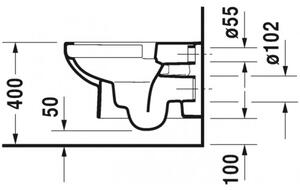Duravit No.1 - SET Závěsné WC, Rimless + sedátko se sklápěcí automatikou, bílá 45620900A1