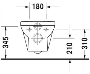 Duravit No.1 - SET Závěsné WC, Rimless + sedátko se sklápěcí automatikou, bílá 45620900A1