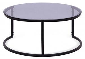 Hector Konferenční stolek Lula 80 cm černý, kouřové sklo