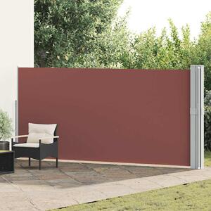 Zatahovací boční markýza / zástěna 170 x 1200 cm hnědá 313396