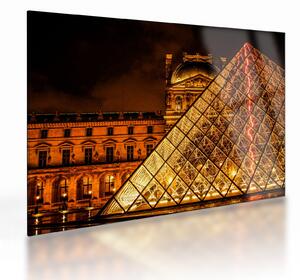 Skleněný obraz Louvre v Paříži (70x50 cm)