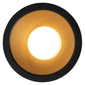 Sada 6 moderních vestavných bodových svítidel černá se zlatou GU10 35mm IP44 - Dept