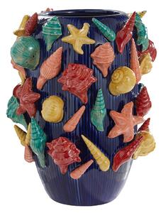 CORAL COAST Váza mořské plody 33 cm - tm. modrá