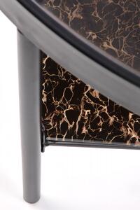 HALMAR Konferenční stolek Lard hnědý kouřový/černý mramor