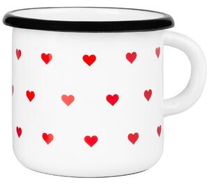 Hrnek Zulu Cup Mini Heart Barva: bílá/červená