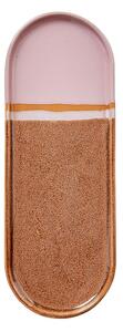 MEDLEY Podnos 30 x 11 cm - hnědá/růžová