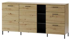 Szynaka Komoda Lucas II 48 180 cm dub Artisan/černá