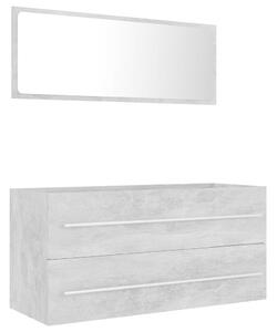 2dílný set koupelnového nábytku betonově šedý dřevotříska