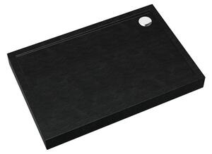 Schedline Cameron Black Stone obdélníková sprchová vanička 120x80 cm černá 3ST.C1P-80120/C/ST