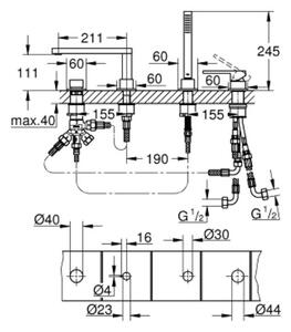 Grohe Plus vanová baterie na vanu || 29307DC3