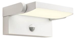 Redo Moderní venkovní nástěnné LED svítidlo FLIP s pohybovým senzorem, IP54, š.21,2cm Barva: Bílá