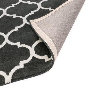Černý koberec Swans Ogee Charcoal Rozměry: 80x150 cm