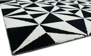 Černý koberec Fugali Mosaic Mono Rozměry: 100x150 cm