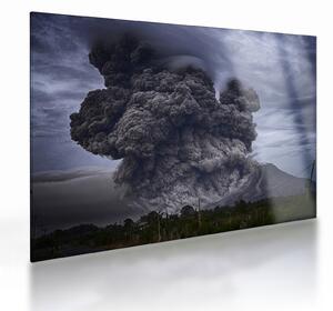 Skleněný obraz - Sopečná erupce (70x50 cm)