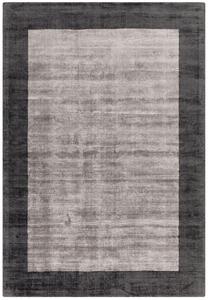 Černý koberec Ife Border Charcoal Silver Rozměry: 160x160 cm