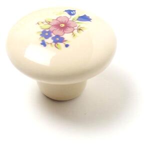 17019 knopka 32mm porcelán kytka