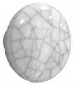 17017 knopka 32mm porcelán bílý popraskaný