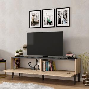 Hanah Home TV stolek Draw dud/černý mramor
