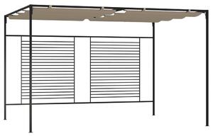 Altán se zatahovací střechou 3 x 4 x 2,3 m taupe 180 g/m² 313624