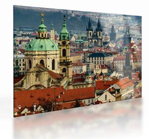 Skleněný obraz - Panorama Prahy (70x50 cm)