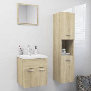 Set koupelnového nábytku dub sonoma dřevotříska