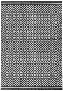 Černý koberec Granton Diamond Mono Rozměry: 80x150 cm