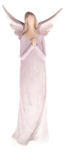 Fialová dekorativní soška Dakls Praying Angel, výška 14,5 cm