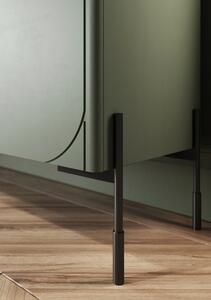Moderní TV skříňka Sonatia 200 cm se čtyřmi dveřmi na kovových nohách - olivová 5