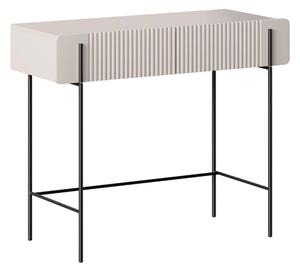 Toaletní stolek Malmi 100 cm se zásuvkami - kašmírová / černé nožky