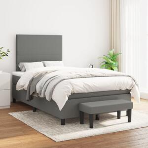 Box spring postel s matrací tmavě šedá 120x200 cm textil 3136422
