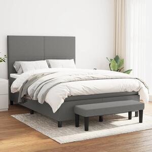 Box spring postel s matrací tmavě šedý 140 x 190 cm textil 3136430
