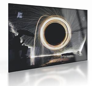 Skleněný obraz - Světelná show v dešti (70x50 cm)