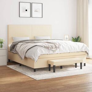 Box spring postel s matrací krémová 180x200 cm textil 3136458