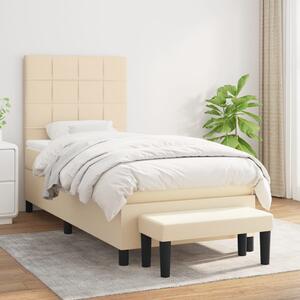 Box spring postel s matrací krémová 80 x 200 cm textil 3136554
